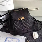 Chanel Grained Calfski Backpack Black A93749 25cm - 1