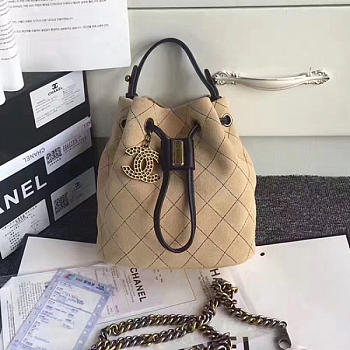 Chanel Calf Leather Mini Bucket Bag 170304 20cm