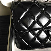 Chanel Oil Wax Leather Perfect Edge Flap Bag Silver Black A14041 25cm - 3
