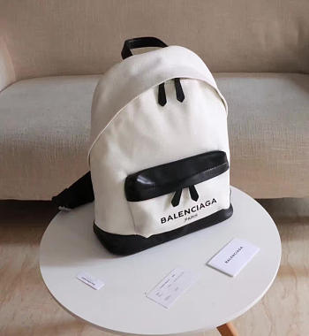 BALENCIAGA Canvas Backpack Black&White 5613 43cm