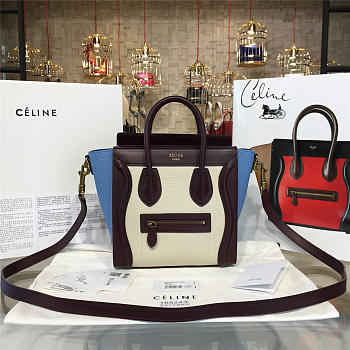 Celine Nano Luggage  Leather Shoulder Bag Z1016 20cm 