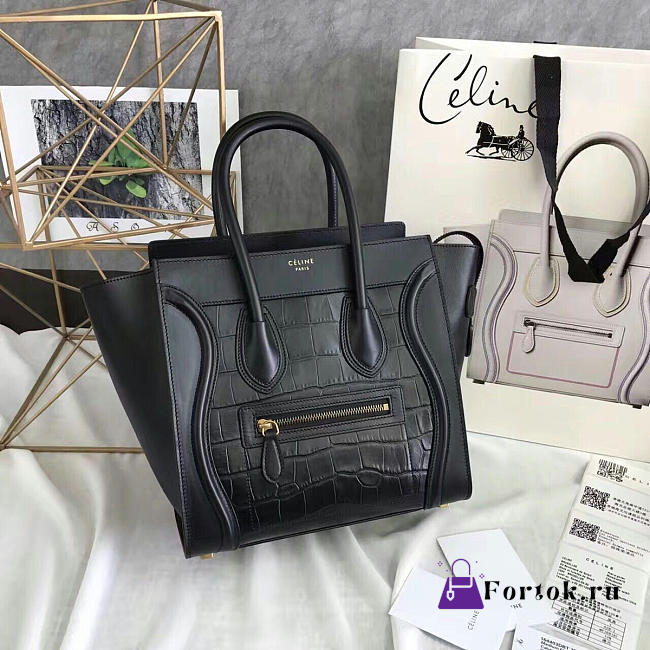 Celine Leather Micro Luggage Z1046 26cm  - 1