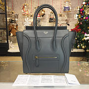 Celine Leather Gray Micro Luggage Z1072 26.5cm  - 1