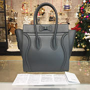 Celine Leather Gray Micro Luggage Z1072 26.5cm  - 5