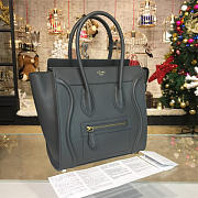Celine Leather Gray Micro Luggage Z1072 26.5cm  - 4