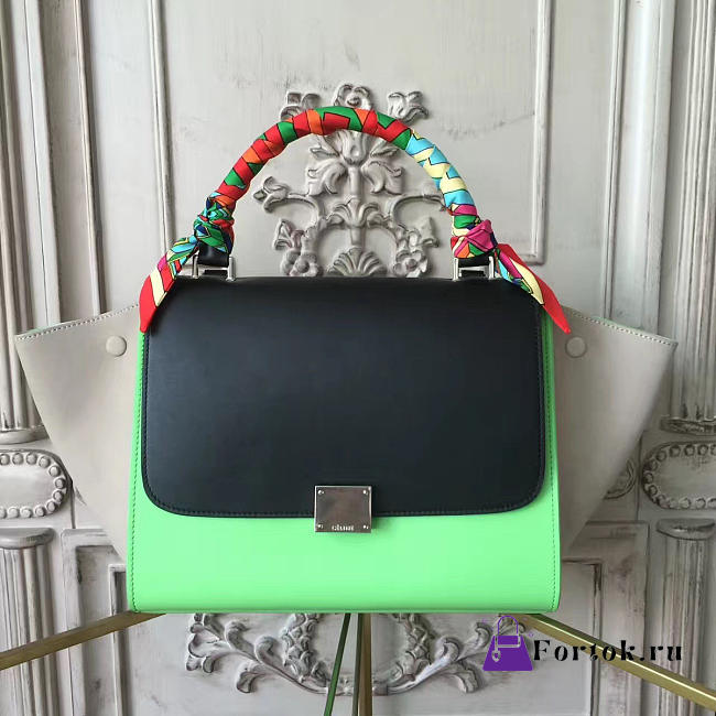 Celine Trapeze Leather Handbag Z1227 26cm  - 1