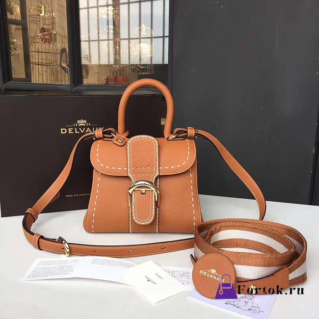 Delvaux Mini Brillant Satchel Orange 1486 20cm - 1
