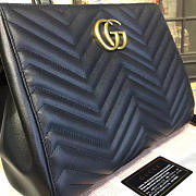Gucci GG Marmont Matelassé Tote Black Leather 2230 26cm - 3