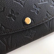 Louis Vuitton EMILIE WALLET NOIR Full Black 3400 19cm - 2