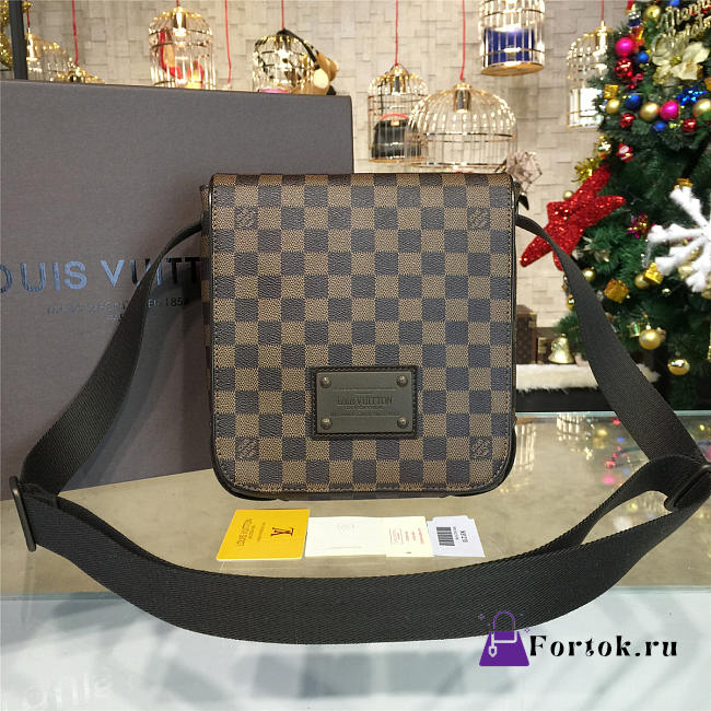 LOUIS VUITTON Damier Ebene Brooklyn PM 23cm  - 1