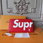 Louis Vuitton Superme Zip Wallet Red 20.5cm - 1