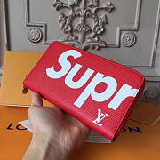 Louis Vuitton Superme Zip Wallet Red 20.5cm - 3