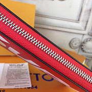 Louis Vuitton Superme Zip Wallet Red 20.5cm - 4