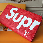 Louis Vuitton Superme Zip Wallet Red 20.5cm - 6