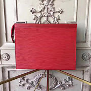 Louis Vuitton Supreme Clutch Bag red M41366   - 4