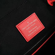 Louis Vuitton Supreme backpack Red water ripple M41709  - 5