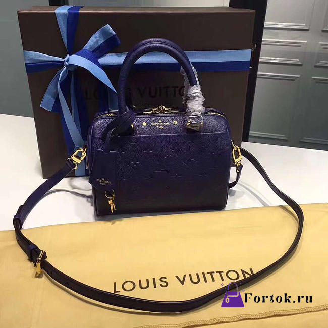 LOUIS VUITTON SPEEDY Navy 3831 20cm - 1