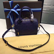 LOUIS VUITTON SPEEDY Navy 3831 20cm - 1