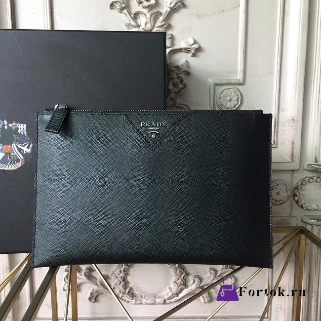 Prada Leather Clutch Bag 4315 28cm - 1
