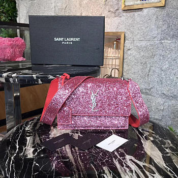 YSL Shoulder Bag Pink 4726 22cm