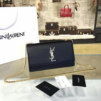 YSL MONOGRAM KATE GRAIN DE POUDRE EMBOSSED Black 4772 24cm 