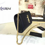 YSL MONOGRAM KATE GRAIN DE POUDRE EMBOSSED Black 4772 24cm  - 5