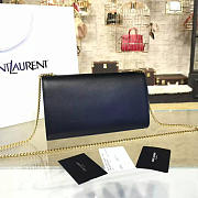 YSL MONOGRAM KATE GRAIN DE POUDRE EMBOSSED Black 4772 24cm  - 4