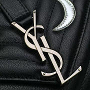 YSL MONOGRAM COLLEGE Silver Hardware Black 4778 24cm  - 3