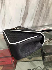 YSL ENVELOPE SATCHEL Black and White 4814 24cm  - 5