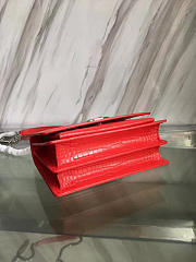 YSL Medium SUNSET CROCODILE EMBOSSED SHINY Red 4853 22cm  - 3