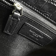 YSL  Sac-De-Jour Nano Crocodile Embossed Shiny Black 4919 31.5cm - 5