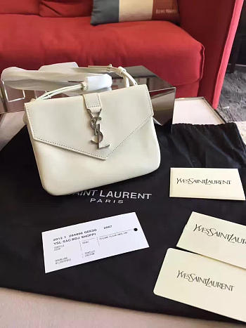 YSL Monogramme Sac Université White 16cm 