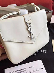 YSL Monogramme Sac Université White 16cm  - 3