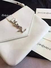 YSL Monogramme Sac Université White 16cm  - 4