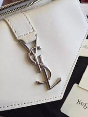 YSL Monogramme Sac Université White 16cm  - 5