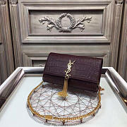 YSL MONOGRAM MM KATE BAG WITH LEATHER TASSEL 4971 24cm  - 5