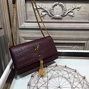 YSL MONOGRAM MM KATE BAG WITH LEATHER TASSEL 4971 24cm  - 4