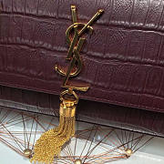 YSL MONOGRAM MM KATE BAG WITH LEATHER TASSEL 4971 24cm  - 3