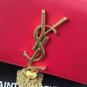 YSL MONOGRAM KATE BAG WITH LEATHER TASSEL Red 4977 17cm  - 2
