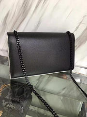 YSL MONOGRAM KATE IN GRAIN DE POUDRE EMBOSSED LEATHER Black 5008 24cm - 2