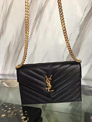 YSL MONOGRAM BAG BLACK 5031 19cm  - 3
