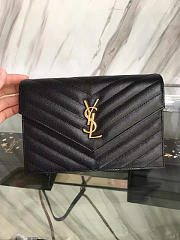 YSL MONOGRAM BAG BLACK 5031 19cm  - 6