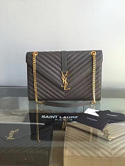YSL MONOGRAM College Gold Hardware Gray 5079 31cm - 1