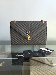 YSL MONOGRAM College Gold Hardware Gray 5079 31cm - 5