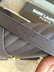YSL MONOGRAM College Gold Hardware Gray 5079 31cm - 4