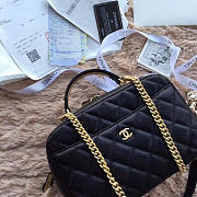 Chanel Bowling Bag Jersey & Gold-Tone Metal Black A69924 24cm  - 6