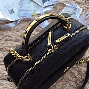 Chanel Bowling Bag Jersey & Gold-Tone Metal Black A69924 24cm  - 2