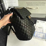 Chanel Quilted Lambskin Large Backpack Black Gold Hardware 170301 30.5cm - 4