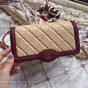 Chanel Lambskin Mini Chain WALLET Beige A81024 19.5cm - 6
