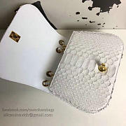 Chanel Snake Embossed Flap Shoulder Bag White A98774 20cm - 4
